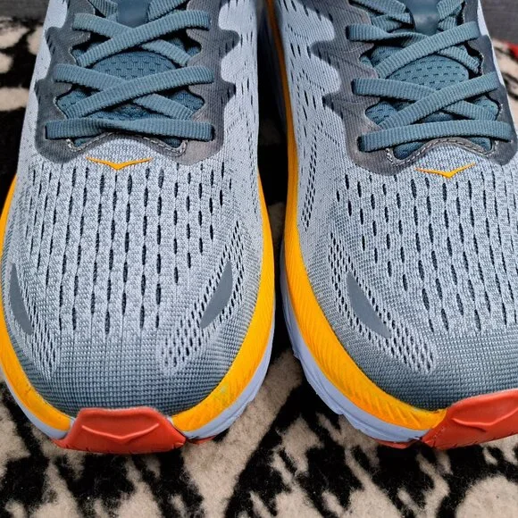 Size 9.5D Men Hoka One One Clifton 8 running shoes in the Goblin Blue - Picture 12 of 12